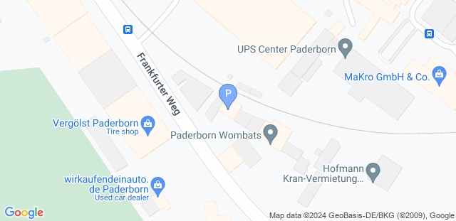 Map to Paderborn Wombats